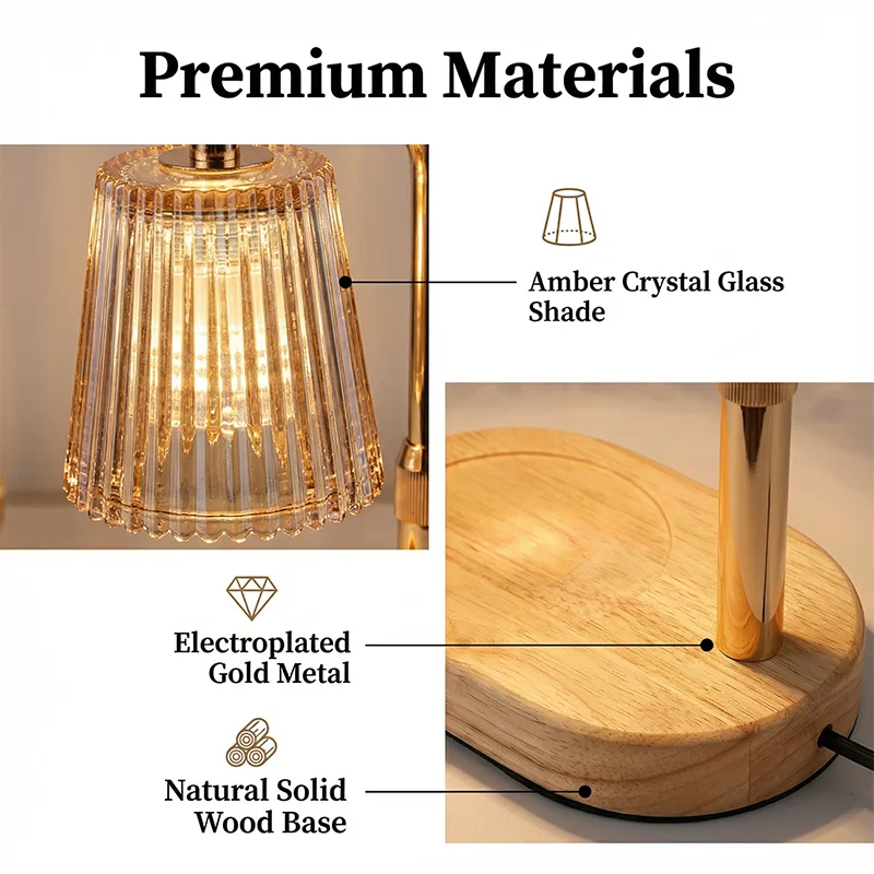 50W Dimmable Candle Warmer Lamp – Adjustable Light for a Cozy, Relaxing Home Atmosphere