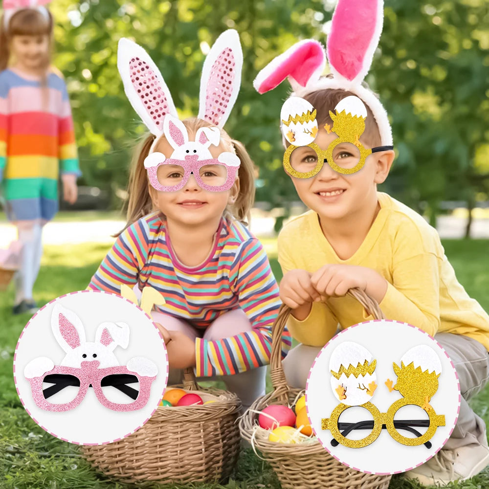 Easter Glasses for Kids – Whimsical Bunny & Eggshell Props for Fun Celebrations