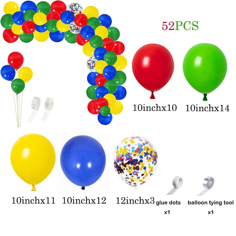 Red Green Celebration Balloons Garland Arch Kit - OLM Store