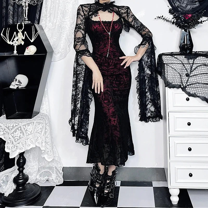 Gothic Maxi Dress for Women - Embrace Your Unique Style with Elegance