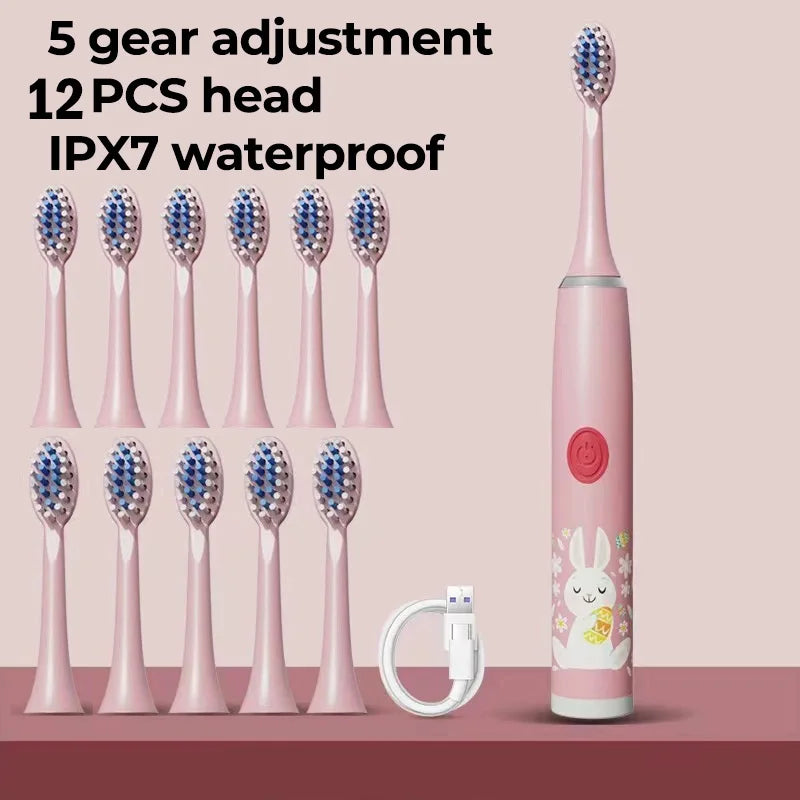 Children's Waterproof Rechargeable Sonic Toothbrush - OLM Store