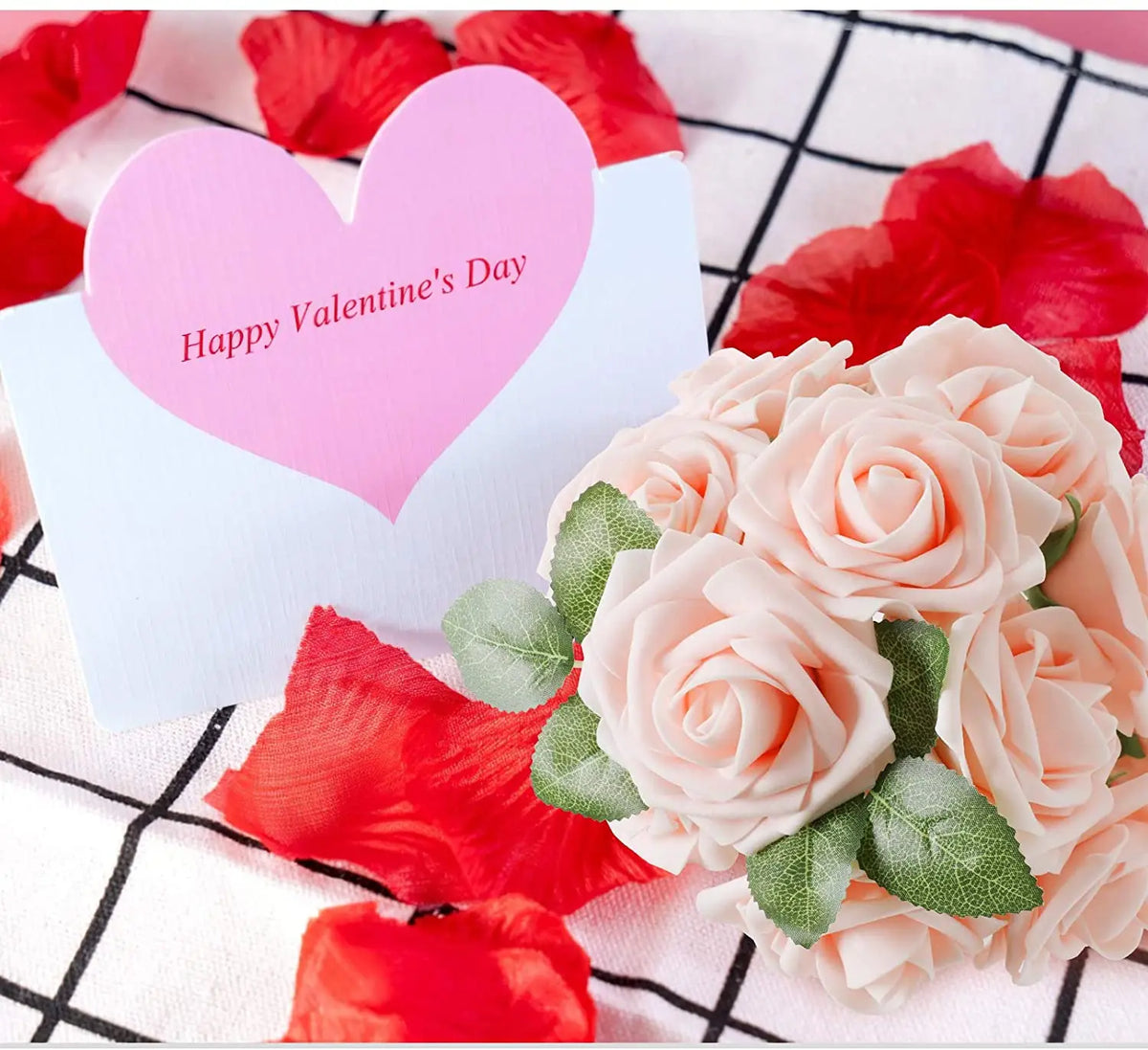 Transform Your Celebrations with Real Looking Artificial Roses - 25pcs Soft Foam Flower Heads