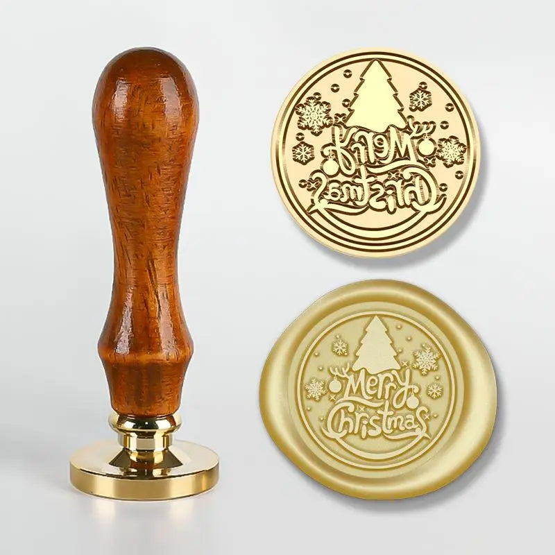 Christmas Wax Seal Stamps Head with Wooden Handle - OLM Store