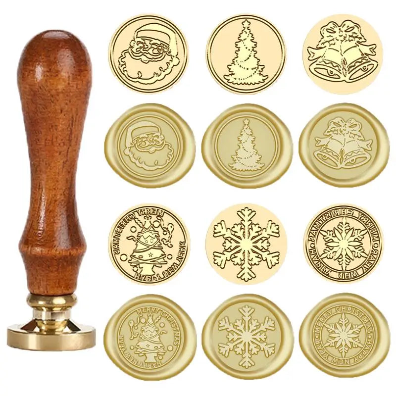Christmas Wax Seal Stamps Head with Wooden Handle - OLM Store