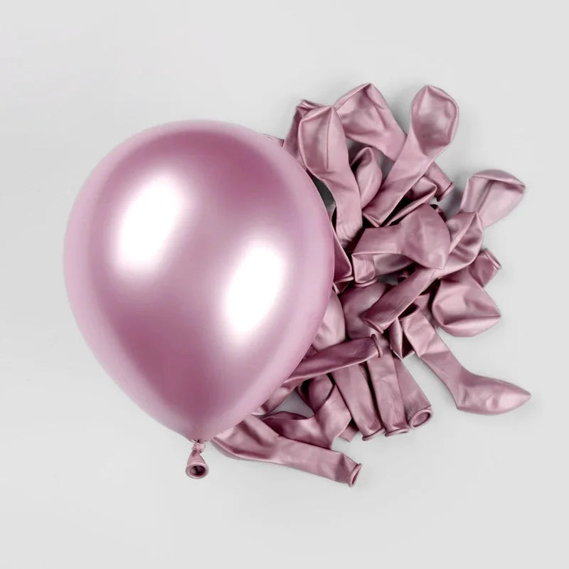 Elevate Your Celebrations with Our Metallic Chrome Balloon Set - Perfect for Weddings, Baby Showers, and Birthdays
