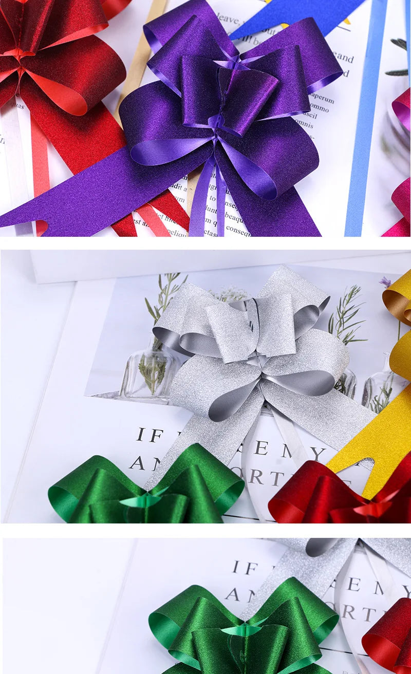 Transform Your Gifts with Large Pull Bow Ribbons – 5-50 Pieces for Beautiful Presentation