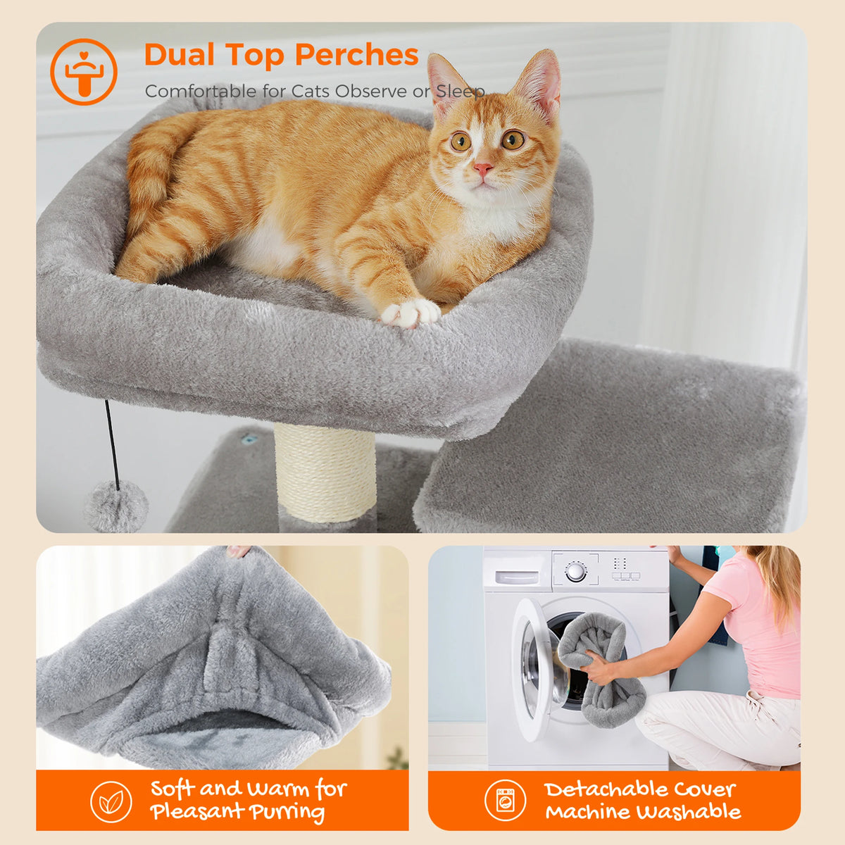 Transform Your Home with Our Large Cat Tree - 72.44 inches of Fun!
