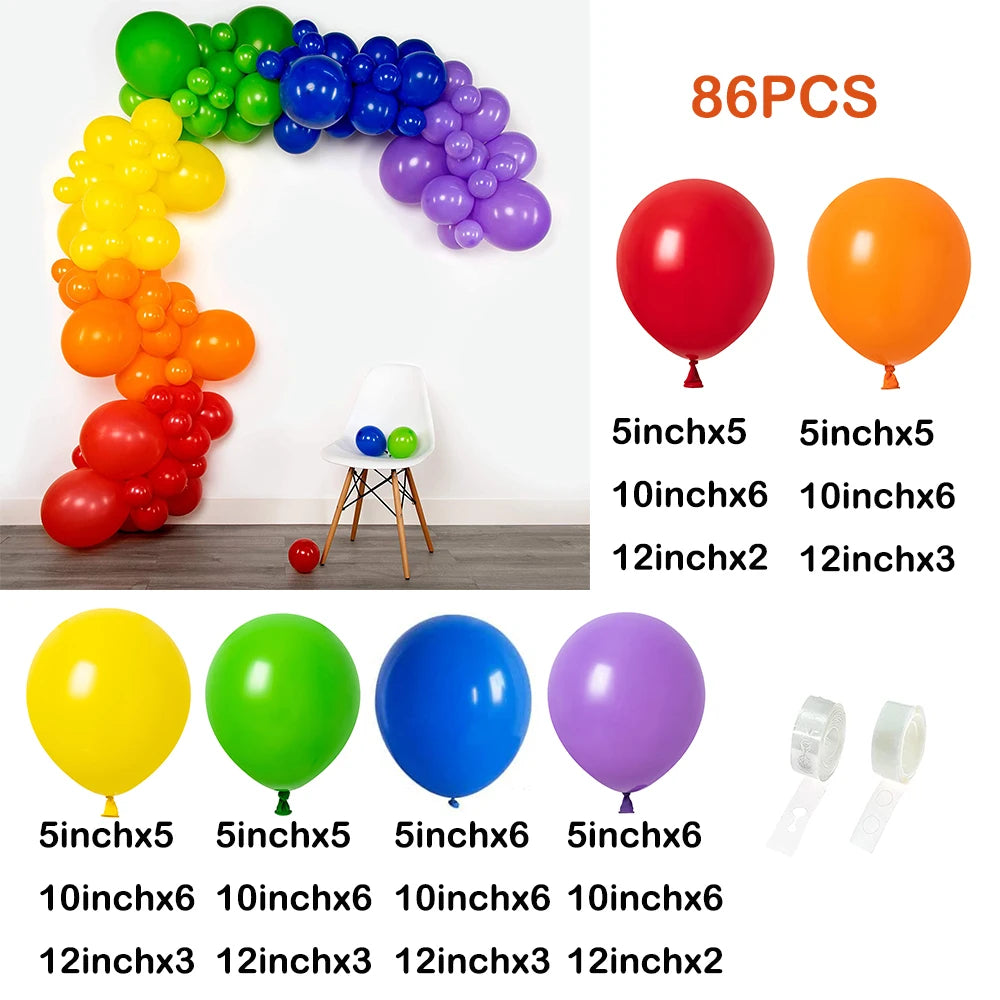 Red Green Celebration Balloons Garland Arch Kit - OLM Store