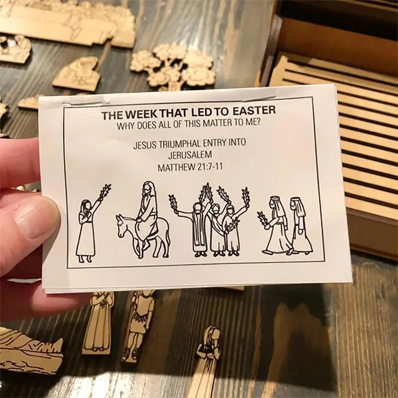 Easter Resurrection Wooden Book Set – A Heartfelt Tribute to the Holy Week