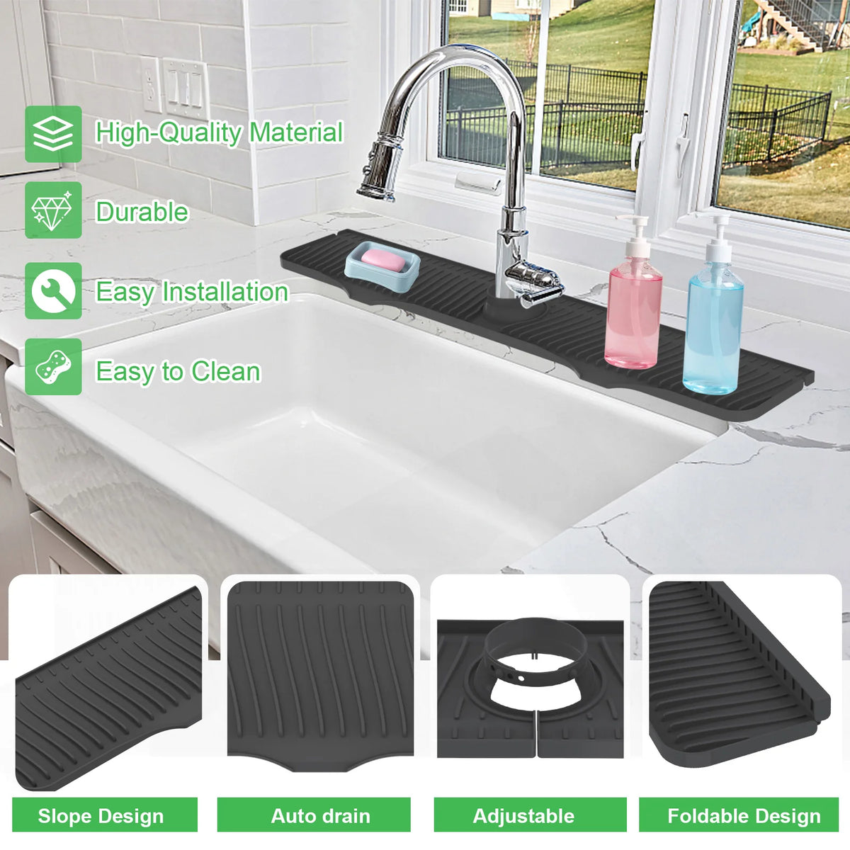Silicone Sink Faucet Splash Guard - OLM Store