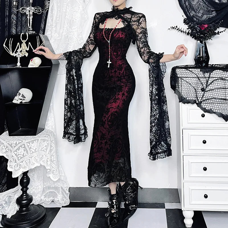 Gothic Maxi Dress for Women - Embrace Your Unique Style with Elegance