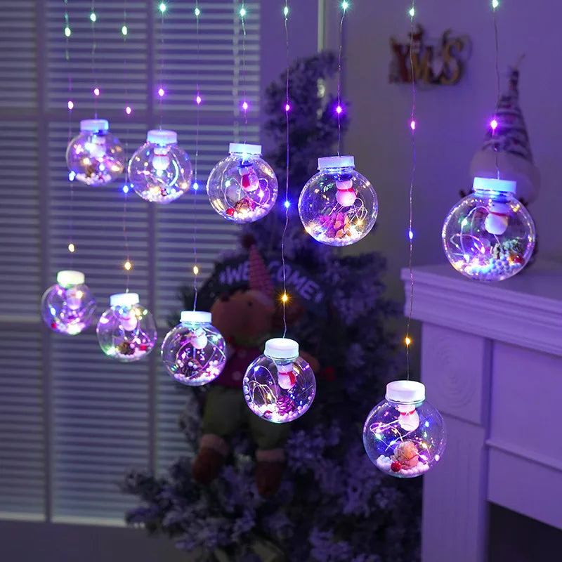 Illuminate Your Home with Enchanting Christmas Fairy Lights: Wish Ball LED Curtain Lights for the Holidays