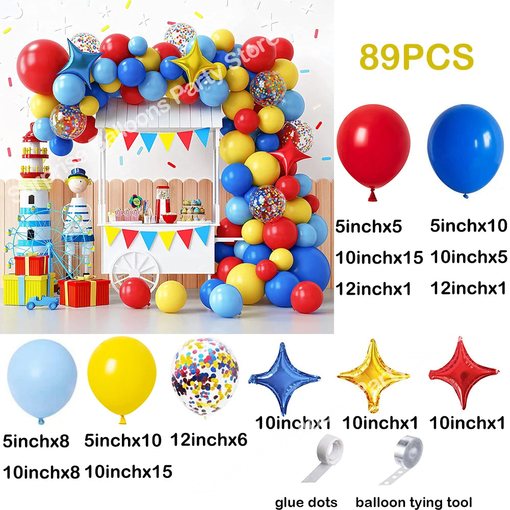Red Green Celebration Balloons Garland Arch Kit - OLM Store