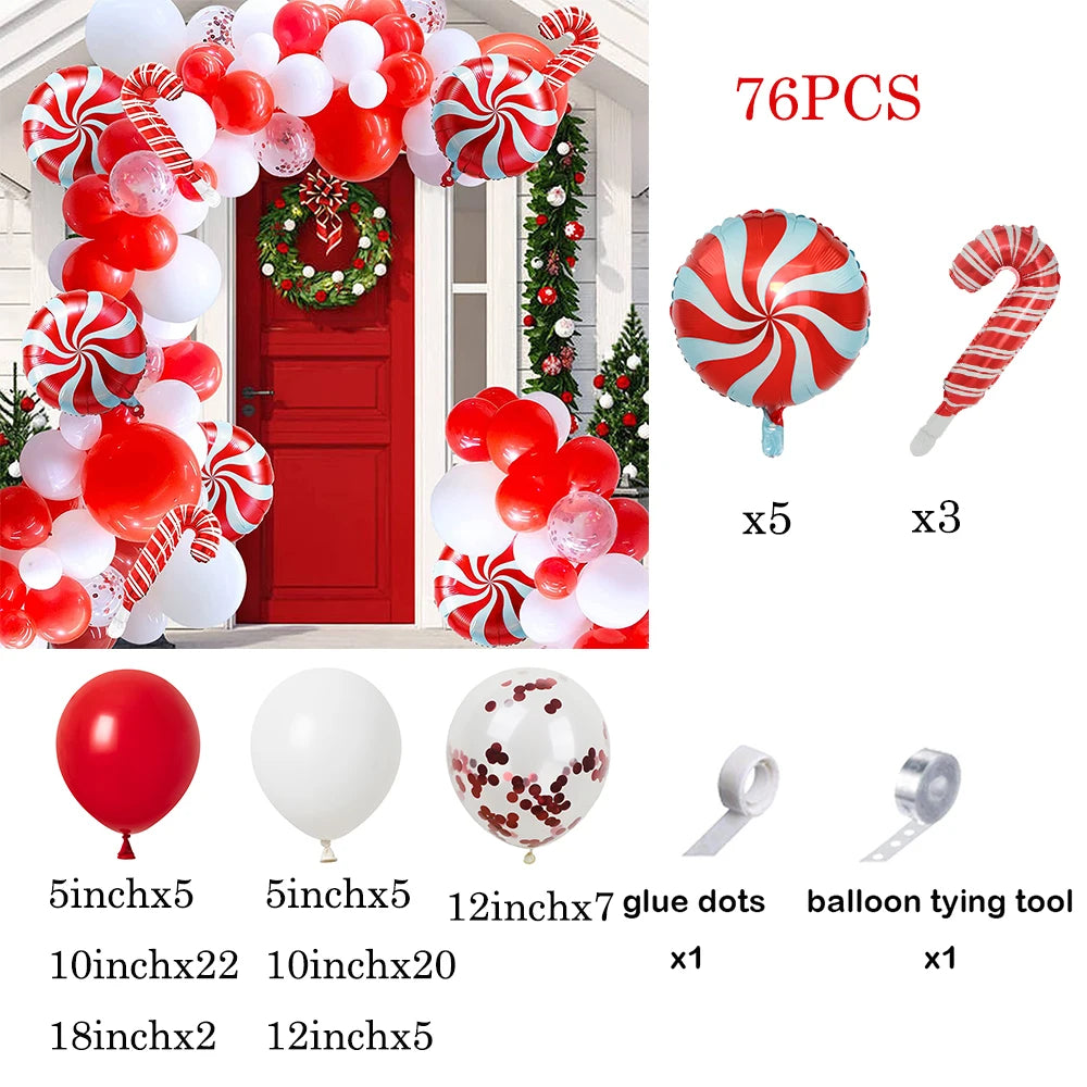 Red Green Celebration Balloons Garland Arch Kit - OLM Store
