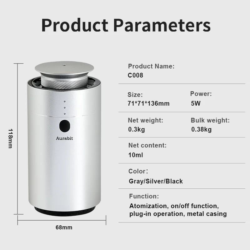 Transform Your Space with the Smart Essential Oil Diffuser: Quiet & Efficient Aromatherapy for Home and Car