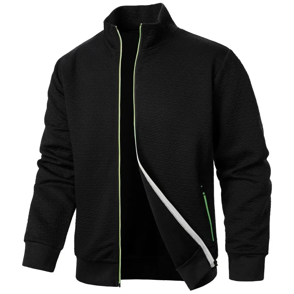 Elevate Your Style with Our Premium Men's Zipper Cardigan Jacket