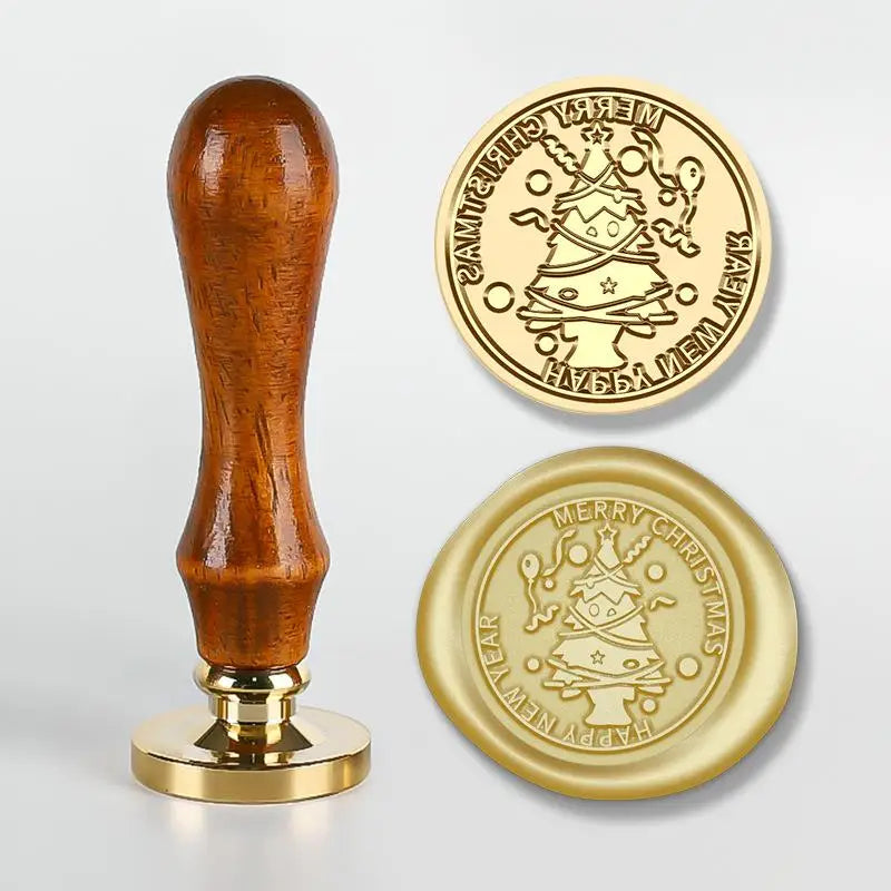 Christmas Wax Seal Stamps Head with Wooden Handle - OLM Store