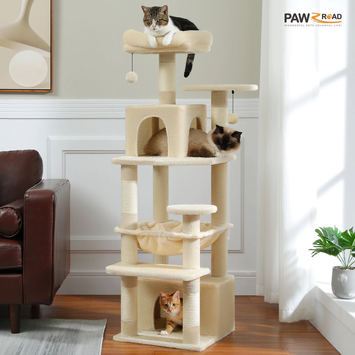 Transform Your Home with Our Large Cat Tree - 72.44 inches of Fun!
