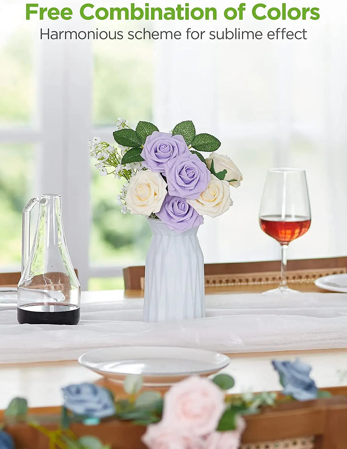 Transform Your Celebrations with Real Looking Artificial Roses - 25pcs Soft Foam Flower Heads
