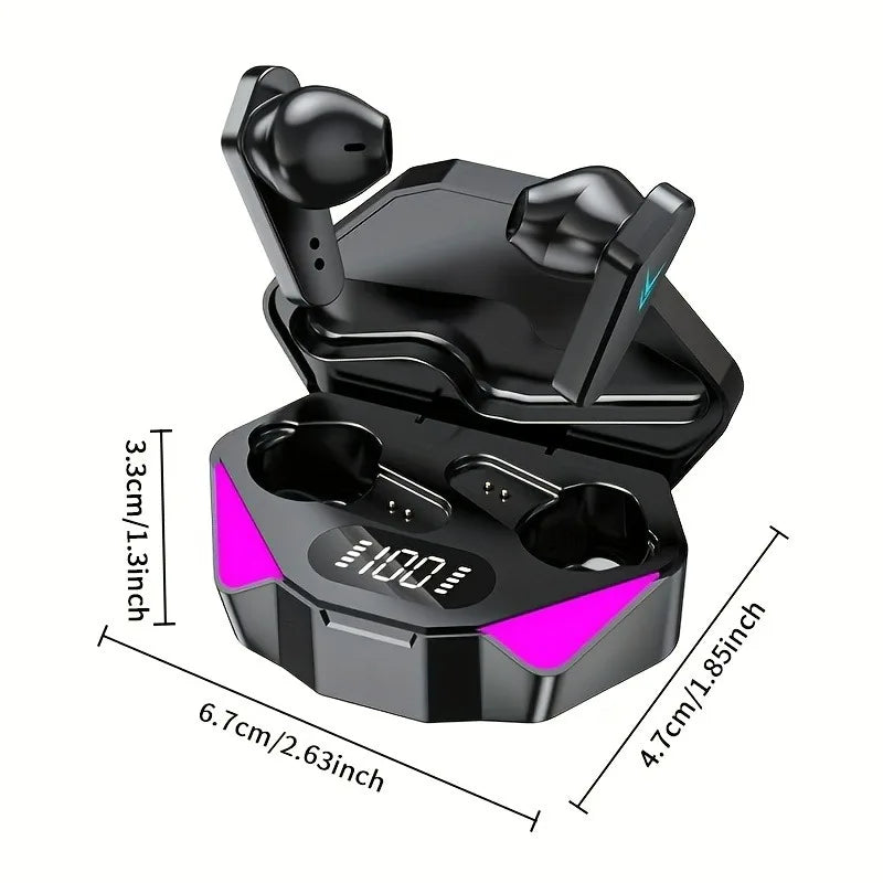 Wireless Bluetooth Gaming Earbuds – Immerse Yourself in Sound with LED Display & Noise Cancelling
