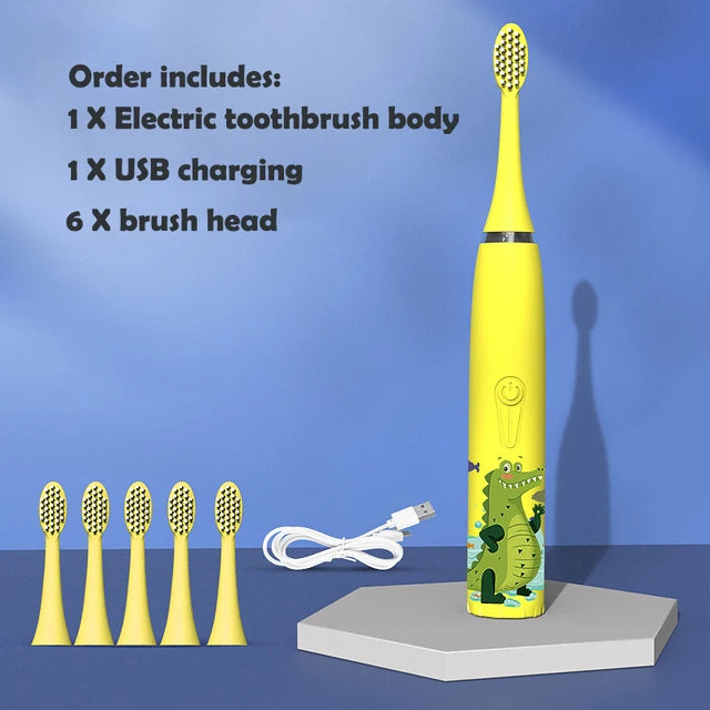 Children's Waterproof Rechargeable Sonic Toothbrush - OLM Store