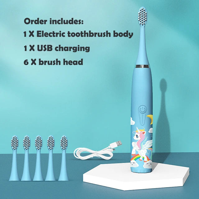 Children's Waterproof Rechargeable Sonic Toothbrush - OLM Store
