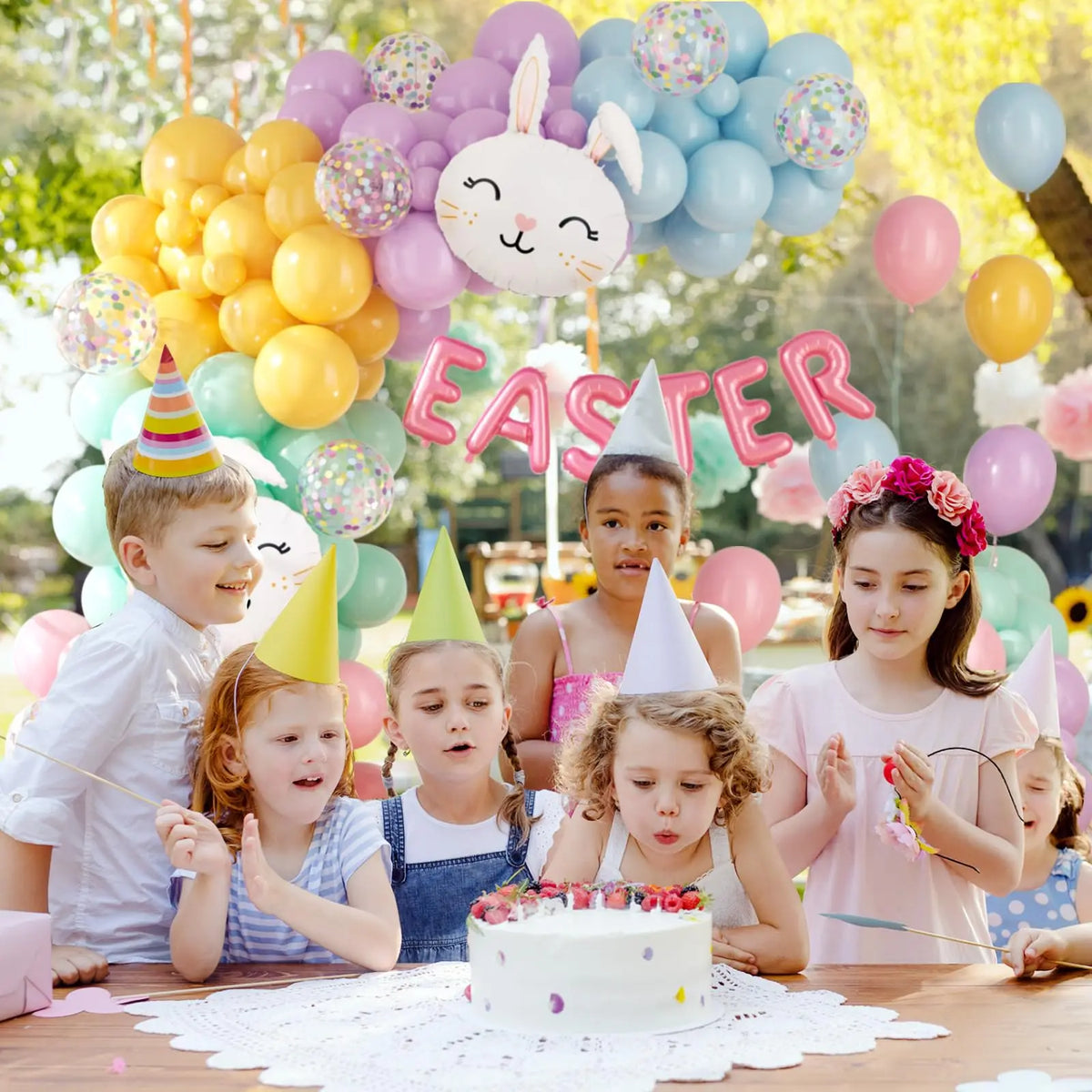 Easter Balloon Garland Kit – Create a Joyful Spring Celebration with Adorable Bunny & Pastel Balloons