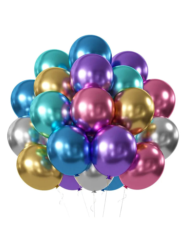 Elevate Your Celebrations with Our Metallic Chrome Balloon Set - Perfect for Weddings, Baby Showers, and Birthdays