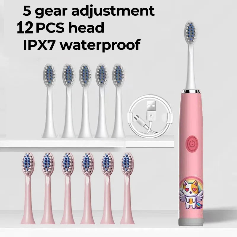 Children's Waterproof Rechargeable Sonic Toothbrush - OLM Store