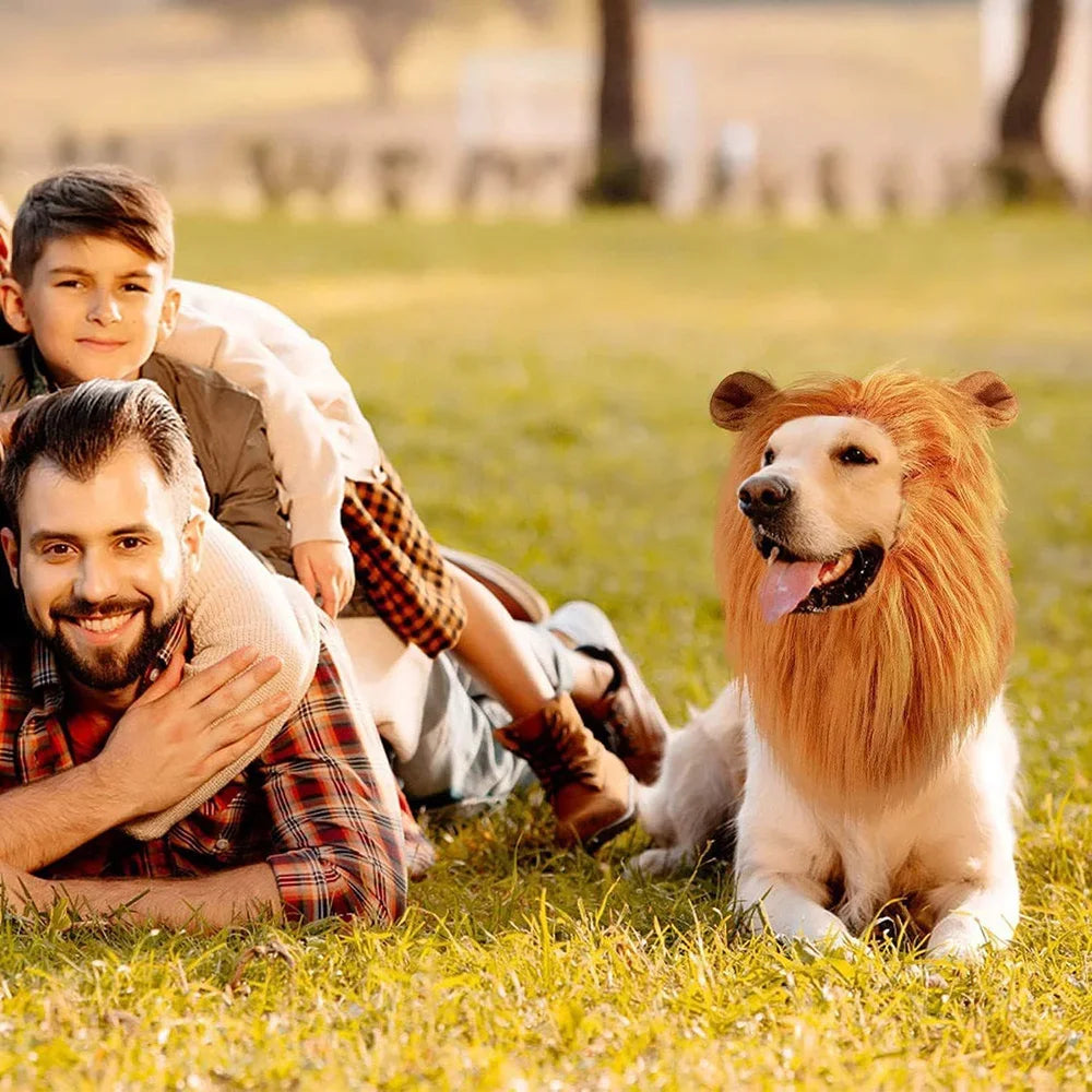 Transform Your Pup into a Wild King with Our Realistic Lion Mane Dog Costume
