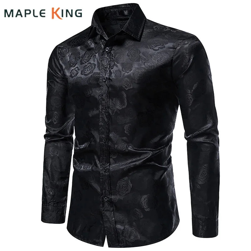 Rose Print Men’s Shirt - OLM Store