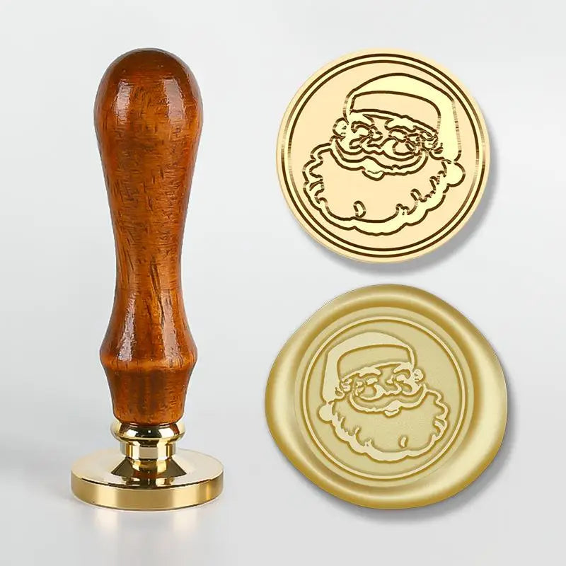Christmas Wax Seal Stamps Head with Wooden Handle - OLM Store