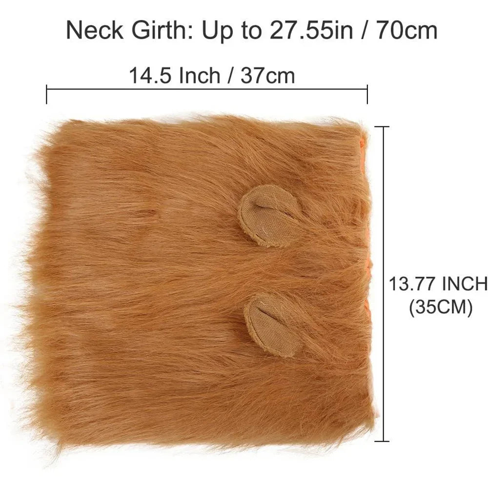 Transform Your Pup into a Wild King with Our Realistic Lion Mane Dog Costume