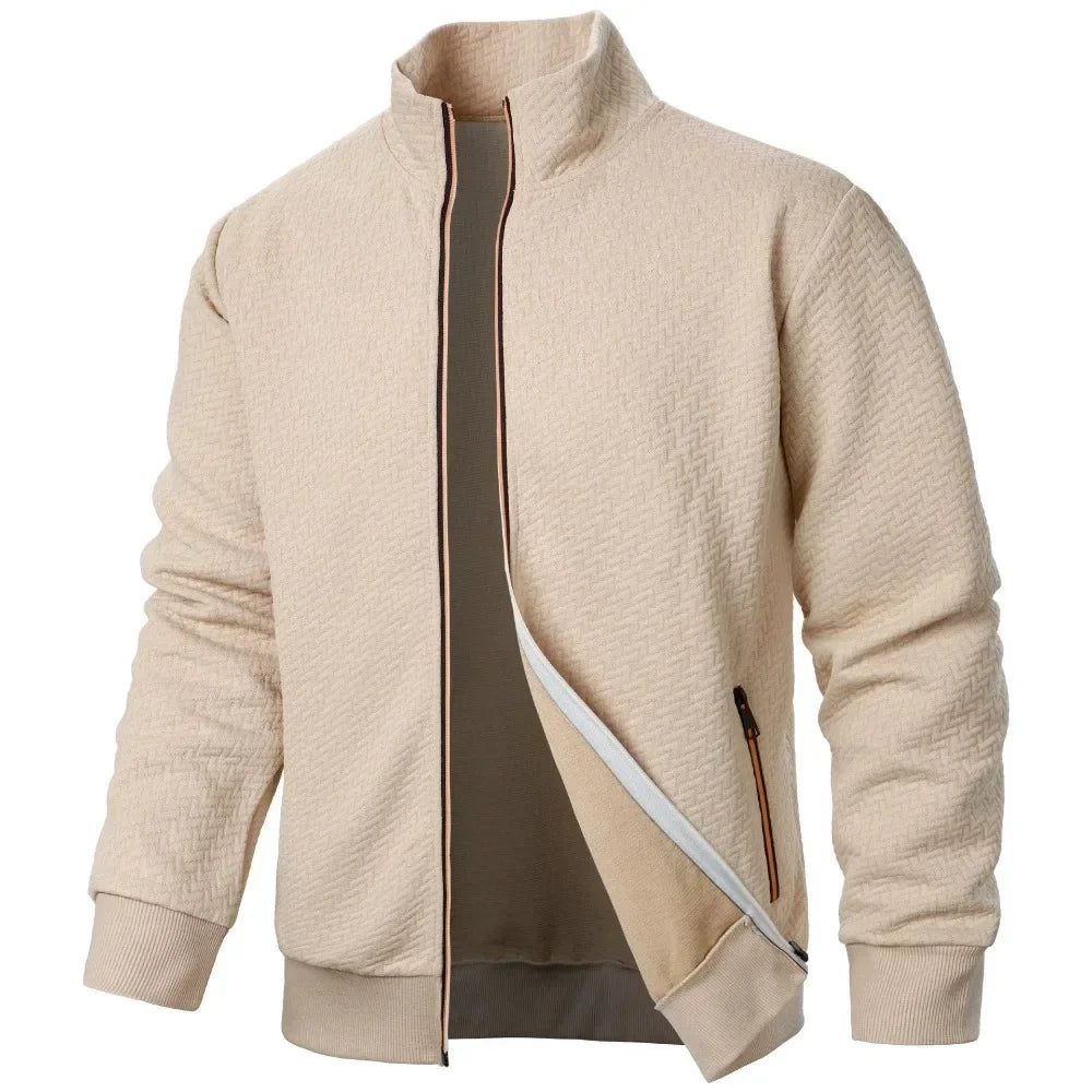 Elevate Your Style with Our Premium Men's Zipper Cardigan Jacket