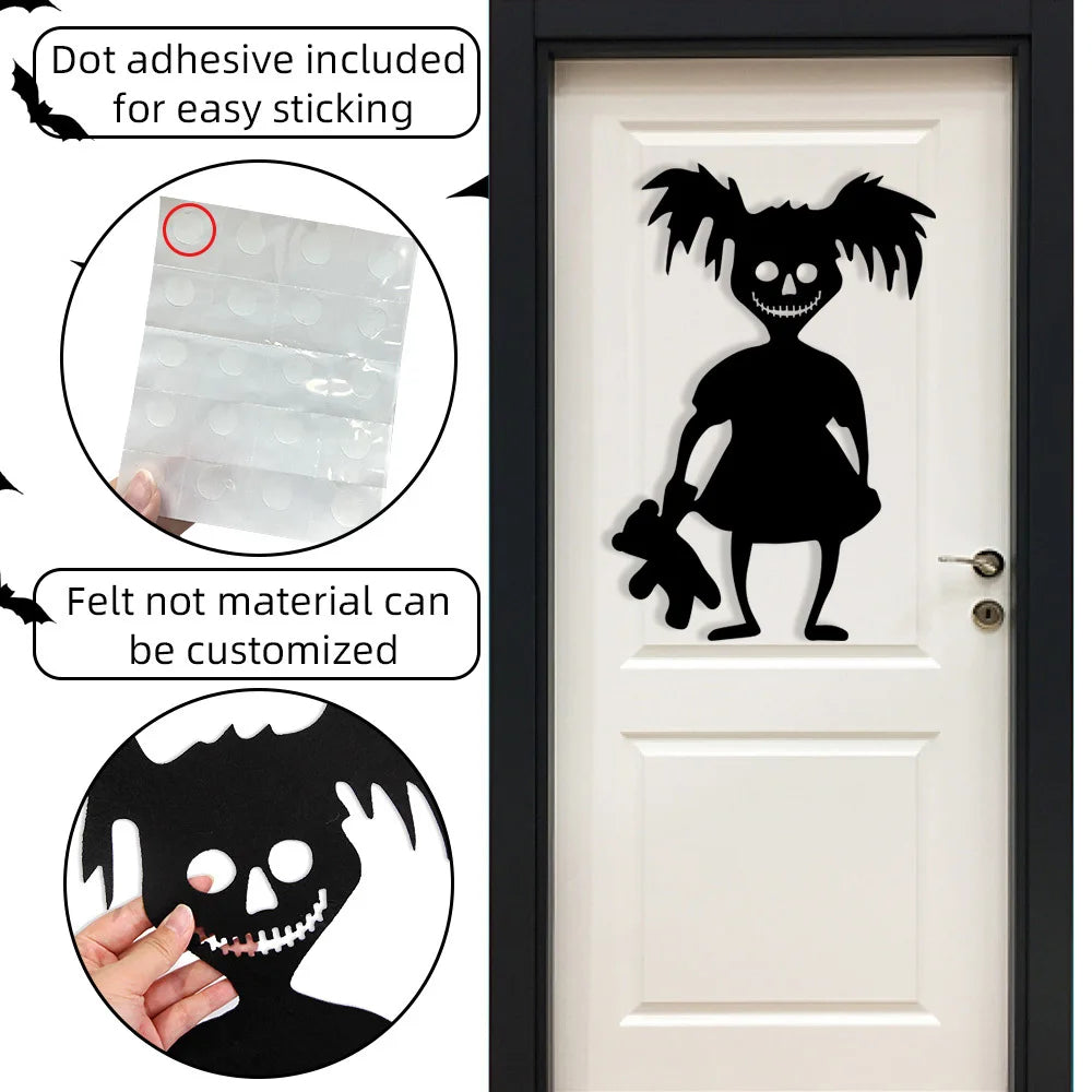 Transform Your Home with Festive Halloween Door and Window Stickers