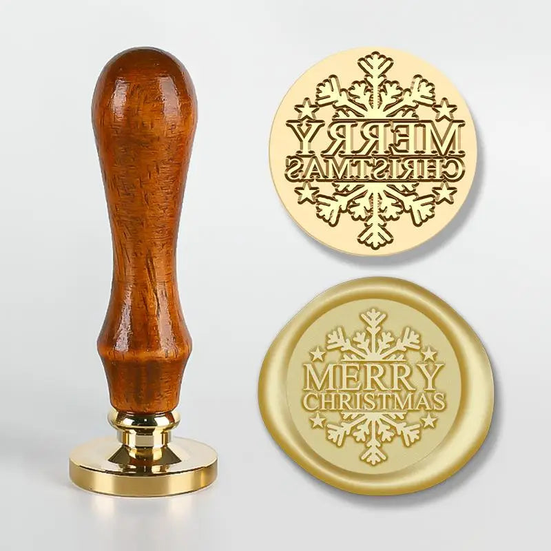 Christmas Wax Seal Stamps Head with Wooden Handle - OLM Store