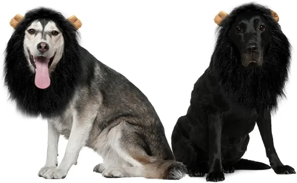 Transform Your Pup into a Wild King with Our Realistic Lion Mane Dog Costume