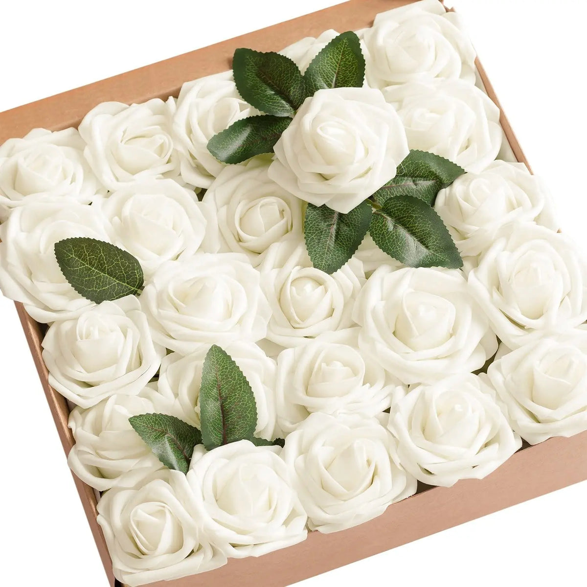 Transform Your Celebrations with Real Looking Artificial Roses - 25pcs Soft Foam Flower Heads