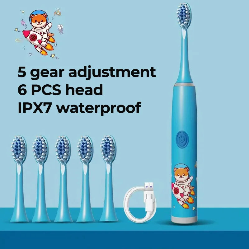 Children's Waterproof Rechargeable Sonic Toothbrush - OLM Store
