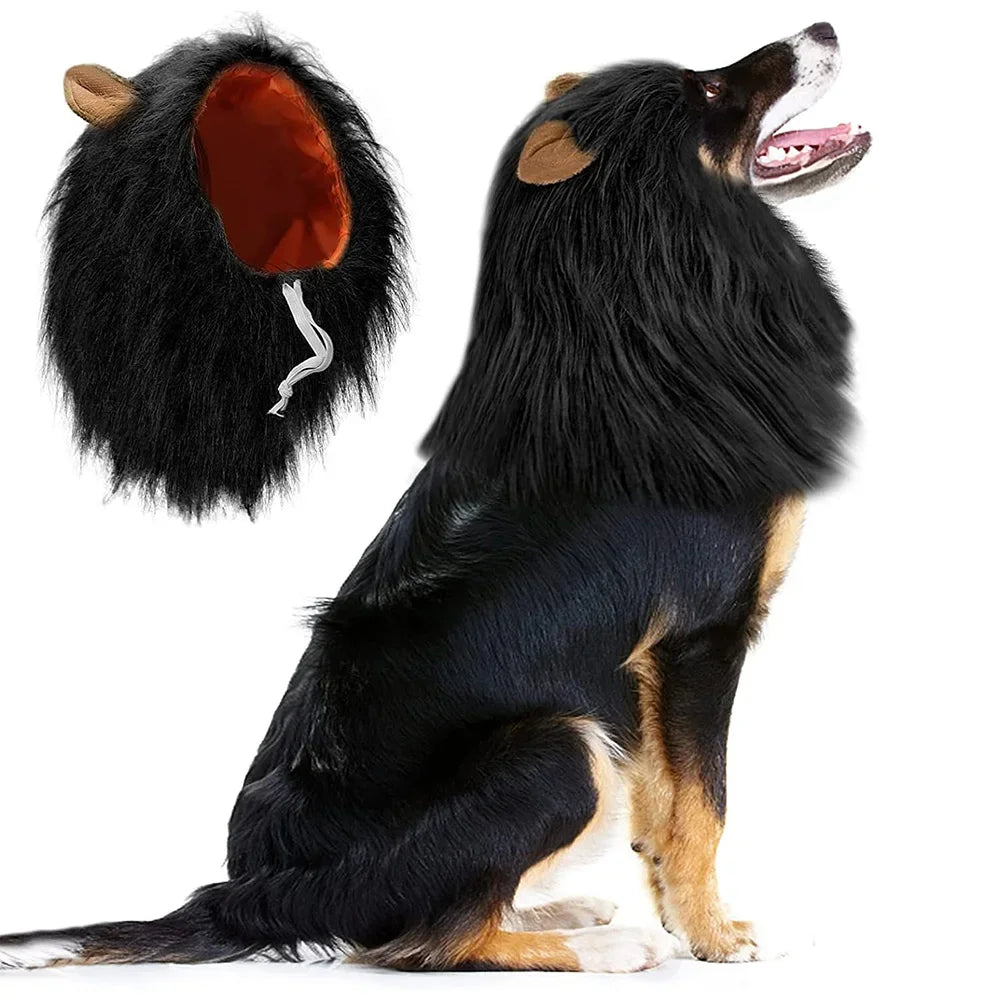 Transform Your Pup into a Wild King with Our Realistic Lion Mane Dog Costume