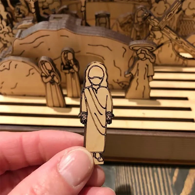 Easter Resurrection Wooden Book Set – A Heartfelt Tribute to the Holy Week