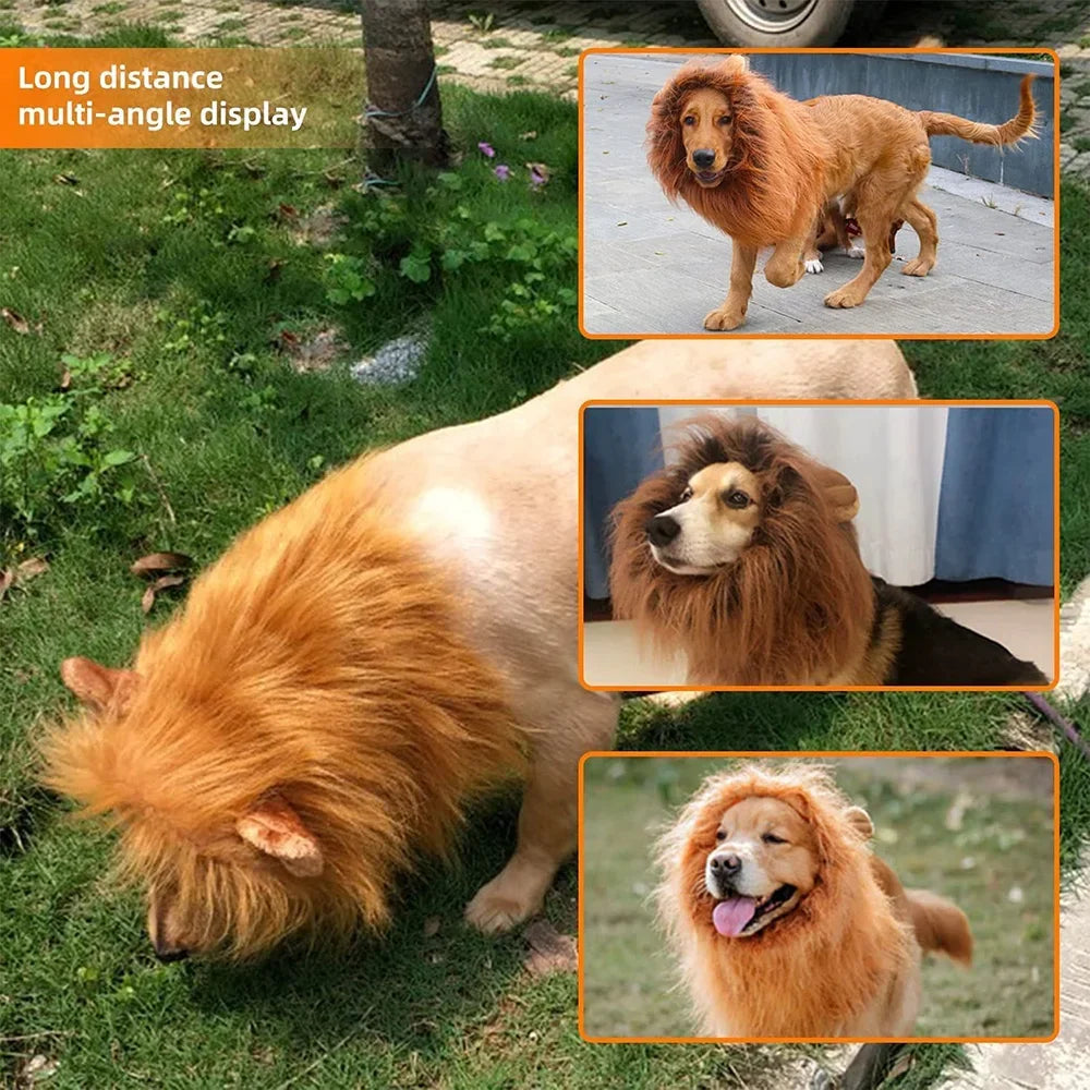 Transform Your Pup into a Wild King with Our Realistic Lion Mane Dog Costume