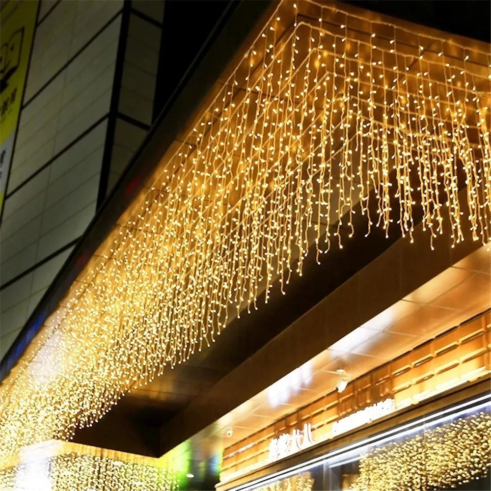 Transform Your Space with Our LED Waterfall Curtain String Lights