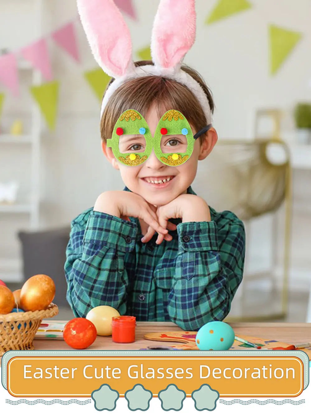 Easter Glasses for Kids – Whimsical Bunny & Eggshell Props for Fun Celebrations