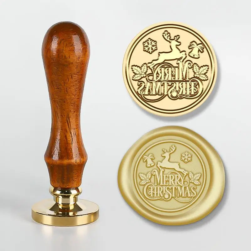 Christmas Wax Seal Stamps Head with Wooden Handle - OLM Store