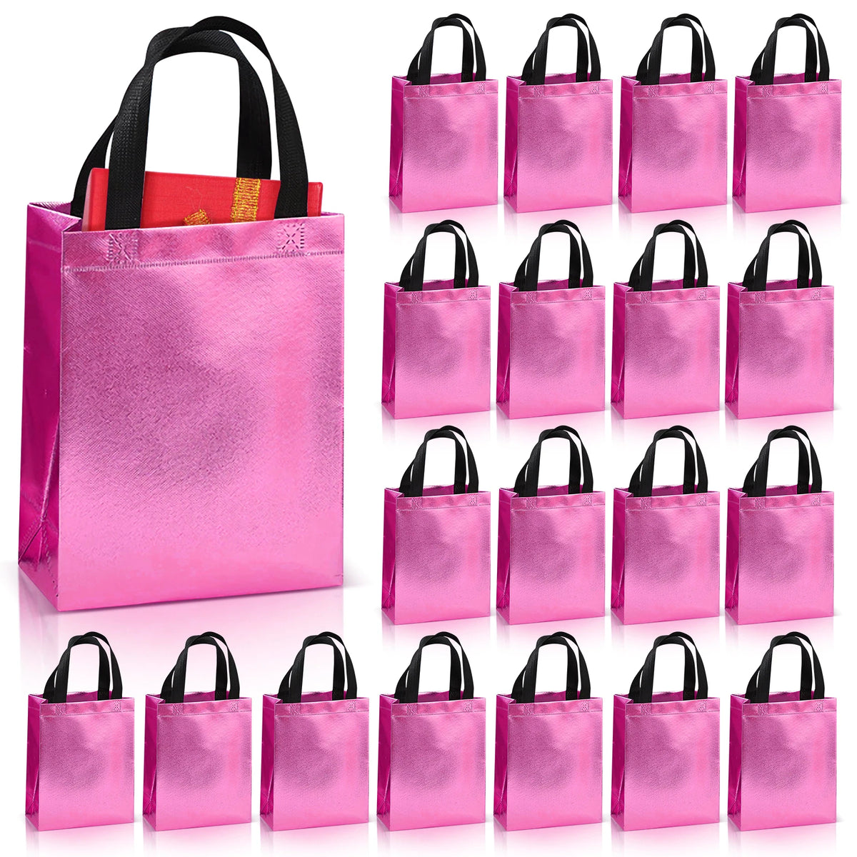 Reusable Gift Bags for Events – 20pcs Aluminized Non‑Woven Tote Bags Perfect for Any Occasion