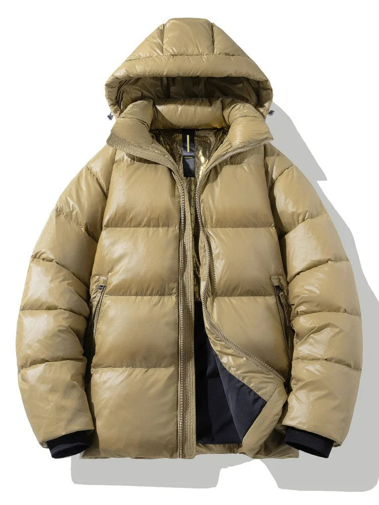 Stay Warm and Fashionable with Our Stylish Glossy Down Jacket