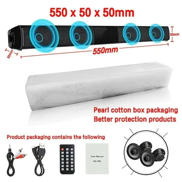 Wireless Home Theater Sound Bar for an Immersive Audio Experience