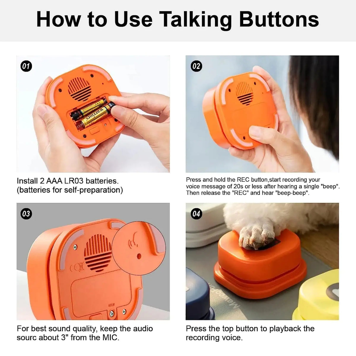 Engage and Inspire with the Recordable Talking Button - Perfect for Training