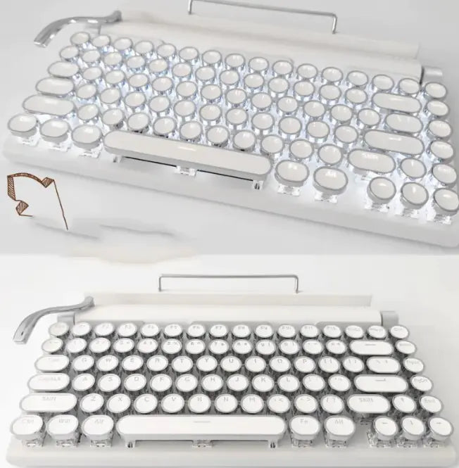 Steampunk Wireless Mechanical Keyboard: Elevate Your Typing Experience